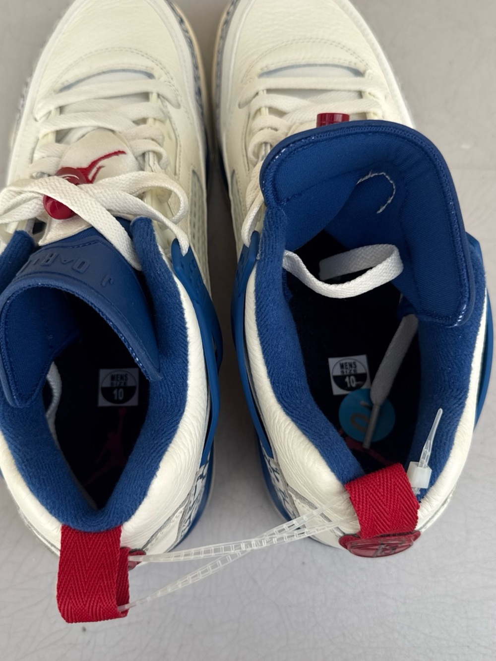 Jordan Men's White, Blue & Red High-Top Sneakers